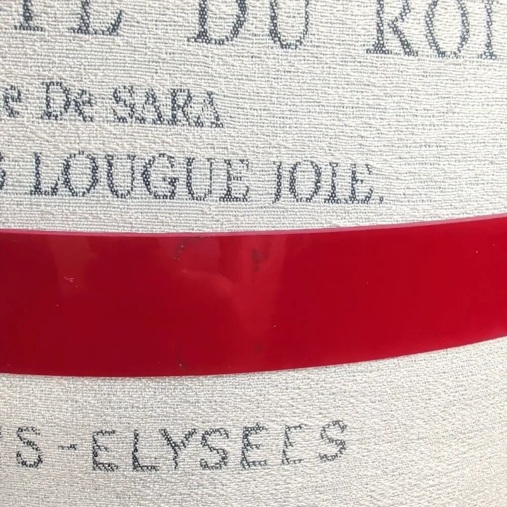 Vintage Y2K Dolce Gabbana Logo Belt 36 Large Red Patent Leather 90cm - Picture 4 of 12